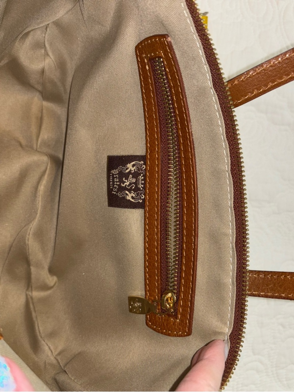 Cute classy leather Women’s Brown Leather Tote Handbag - Picture 8 of 9